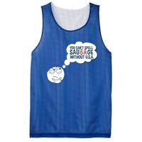 You Cant Spell Sausage Without Usa Wonder Funny Joke Cool Gift Mesh Reversible Basketball Jersey Tank