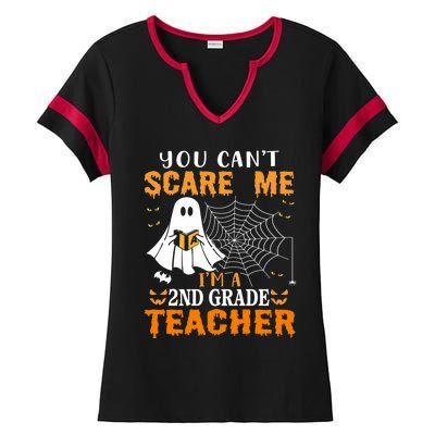 You CanT Scare Me IM A 2nd Grade Teacher Meaningful Gift Ladies Halftime Notch Neck Tee