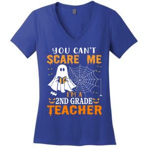 You CanT Scare Me IM A 2nd Grade Teacher Meaningful Gift Women's V-Neck T-Shirt