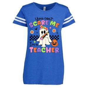 You Cant Scare Me IM A Teacher Halloween Enza Ladies Jersey Football T-Shirt