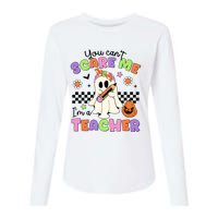 You Cant Scare Me IM A Teacher Halloween Womens Cotton Relaxed Long Sleeve T-Shirt