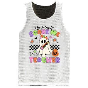 You Cant Scare Me IM A Teacher Halloween Mesh Reversible Basketball Jersey Tank