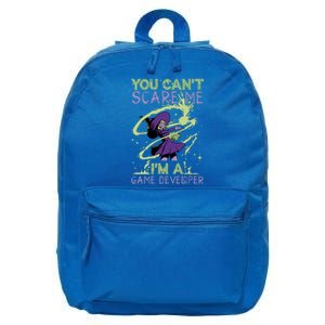 You CanT Scare Me IM A Game Developer Witch Casting Puns Gift 16 in Basic Backpack