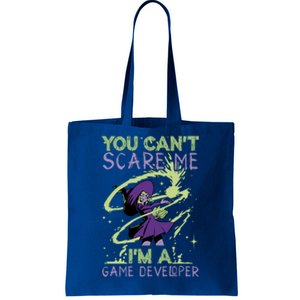 You CanT Scare Me IM A Game Developer Witch Casting Puns Gift Tote Bag