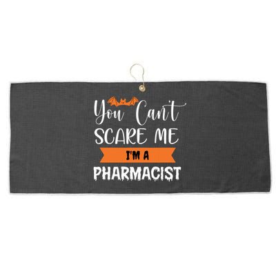 You Cant Scare Me Im A Pharmacist Funny Halloween Large Microfiber Waffle Golf Towel