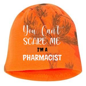 You Cant Scare Me Im A Pharmacist Funny Halloween Kati - Camo Knit Beanie