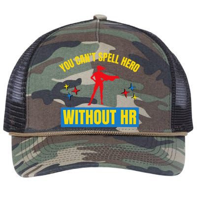 You CanT Spell Hero Without Hr Retro Rope Trucker Hat Cap