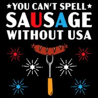 You CanT Spell Sausage Without Usa 4th Of July Cooling Performance Crew T-Shirt