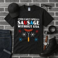 You CanT Spell Sausage Without Usa 4th Of July Tall T-Shirt