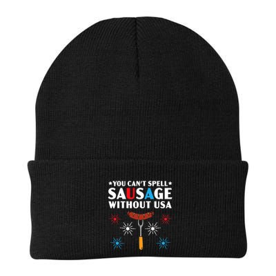 You CanT Spell Sausage Without Usa 4th Of July Beanie