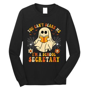 You CanT Scare Me IM A School Secretary Halloween Candy Long Sleeve Shirt