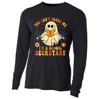 You CanT Scare Me IM A School Secretary Halloween Candy Cooling Performance Long Sleeve Crew