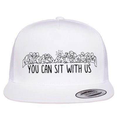 You Can Sit With U.S Jesus And Twelve Apostles Flat Bill Trucker Hat