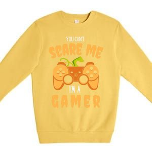 You CanT Scare Me IM A Gamer Halloween Gaming Cool Gift Premium Crewneck Sweatshirt