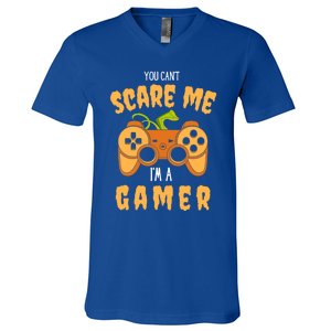 You CanT Scare Me IM A Gamer Halloween Gaming Cool Gift V-Neck T-Shirt