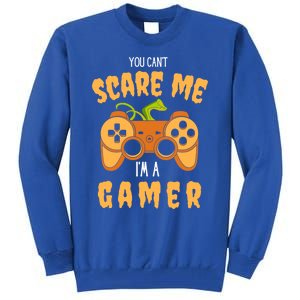 You CanT Scare Me IM A Gamer Halloween Gaming Cool Gift Tall Sweatshirt