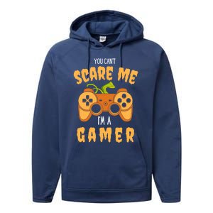 You CanT Scare Me IM A Gamer Halloween Gaming Cool Gift Performance Fleece Hoodie