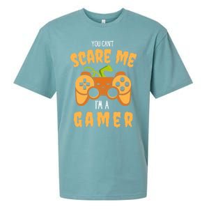 You CanT Scare Me IM A Gamer Halloween Gaming Cool Gift Sueded Cloud Jersey T-Shirt