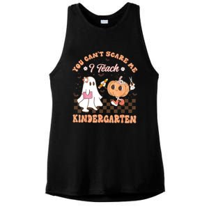 You Cant Scare Me I Teach Kindergarten Teacher Halloween Ladies PosiCharge Tri-Blend Wicking Tank