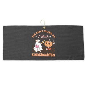 You Cant Scare Me I Teach Kindergarten Teacher Halloween Large Microfiber Waffle Golf Towel