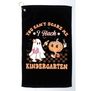 You Cant Scare Me I Teach Kindergarten Teacher Halloween Platinum Collection Golf Towel