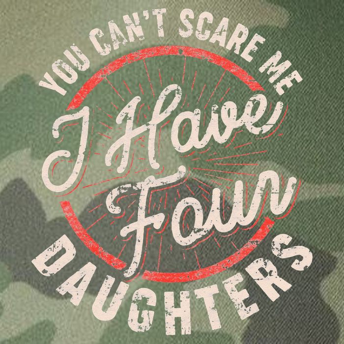 You Can't Scare Me I Have Four Daughters Funny Dad Legacy Tie Dye Trucker Hat