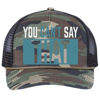 You Can’T Say That Funny Retro Rope Trucker Hat Cap