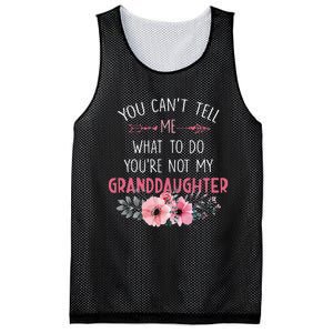 You Cant Tell Me What To Do Youre Not My Granddaughter Mesh Reversible Basketball Jersey Tank