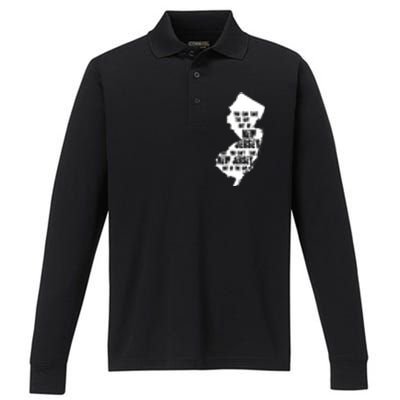 You Can Take The Guy Out Of New Jersey Usa America Guy Performance Long Sleeve Polo