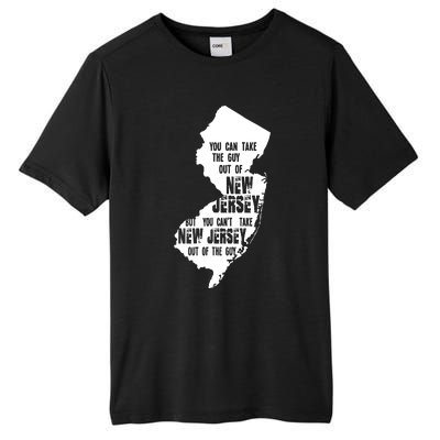 You Can Take The Guy Out Of New Jersey Usa America Guy Tall Fusion ChromaSoft Performance T-Shirt