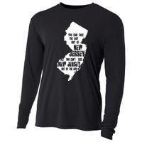 You Can Take The Guy Out Of New Jersey Usa America Guy Cooling Performance Long Sleeve Crew