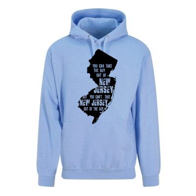 You Can Take The Guy Out Of New Jersey Usa America Guy Unisex Surf Hoodie