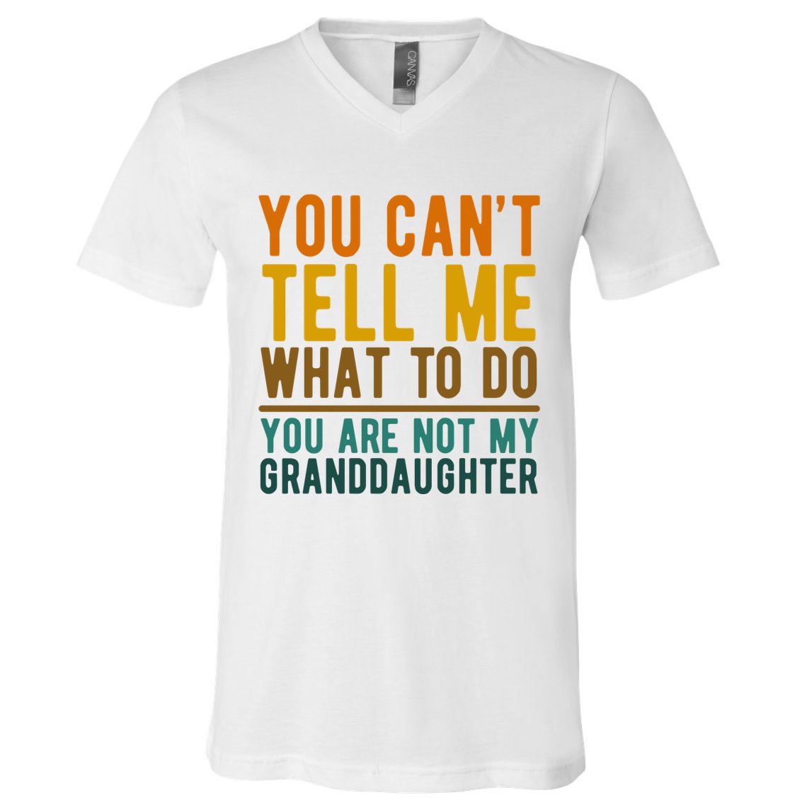 You Cant Tell Me What To Do You Are Not My Granddaughter V-Neck T-Shirt