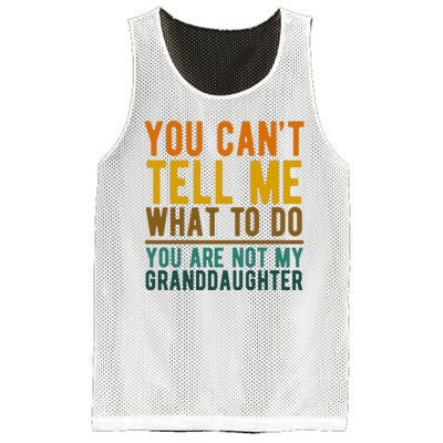 You Cant Tell Me What To Do You Are Not My Granddaughter Mesh Reversible Basketball Jersey Tank