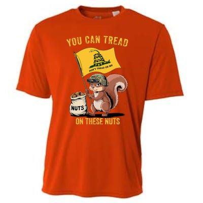 You Can Tread On These Nuts Patriotic Squirrel Cooling Performance Crew T-Shirt