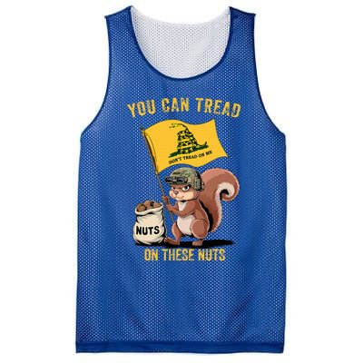 You Can Tread On These Nuts Patriotic Squirrel Mesh Reversible Basketball Jersey Tank