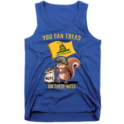 You Can Tread On These Nuts Patriotic Squirrel Tank Top