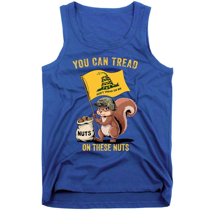 You Can Tread On These Nuts Patriotic Squirrel Tank Top