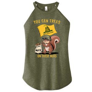 You Can Tread On These Nuts Patriotic Squirrel Women's Perfect Tri Rocker Tank