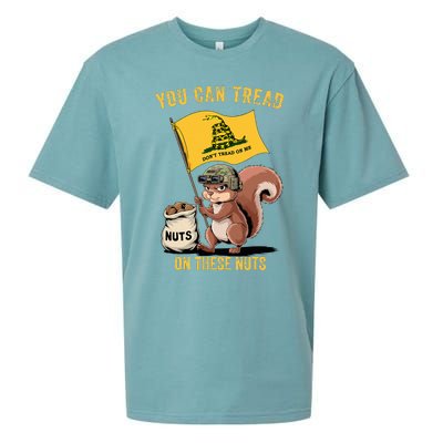 You Can Tread On These Nuts Patriotic Squirrel Sueded Cloud Jersey T-Shirt