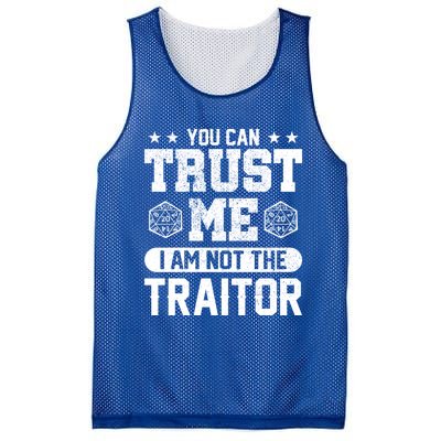 You Can Trust Me I Am Not The Traitor Rpg Funny Gift Mesh Reversible Basketball Jersey Tank