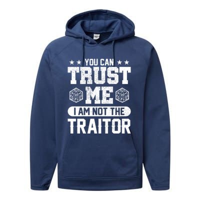 You Can Trust Me I Am Not The Traitor Rpg Funny Gift Performance Fleece Hoodie