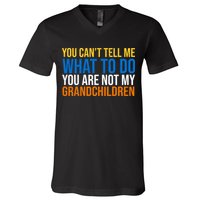 You Can't Tell Me What To Do You Are Not My Grandchildren Funny V-Neck T-Shirt
