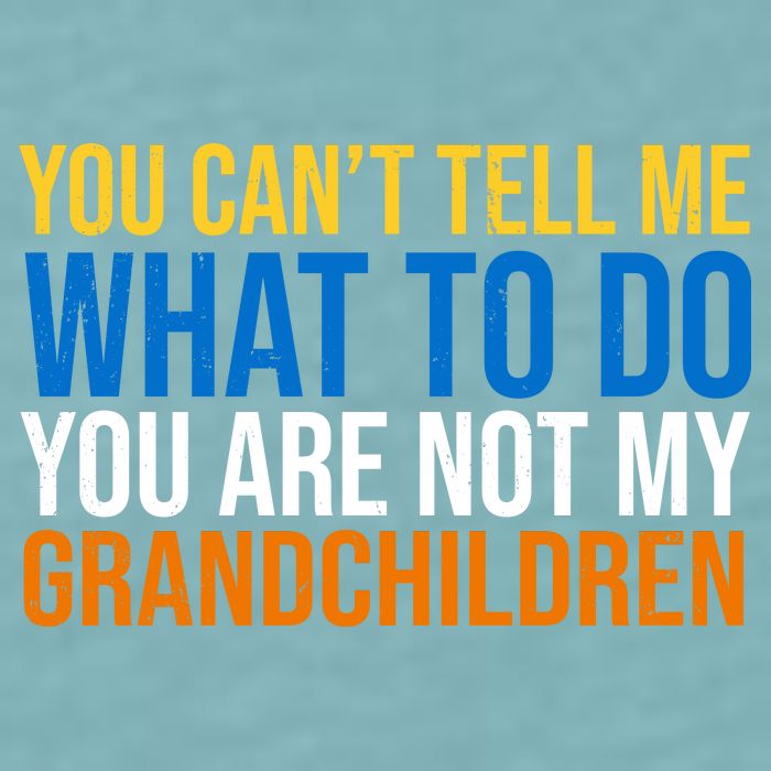 You Can't Tell Me What To Do You Are Not My Grandchildren Funny Sueded Cloud Jersey T-Shirt