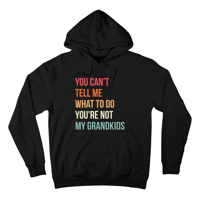 You Cant Tell Me What To Do Youre Not My Grandkids Vintage Hoodie