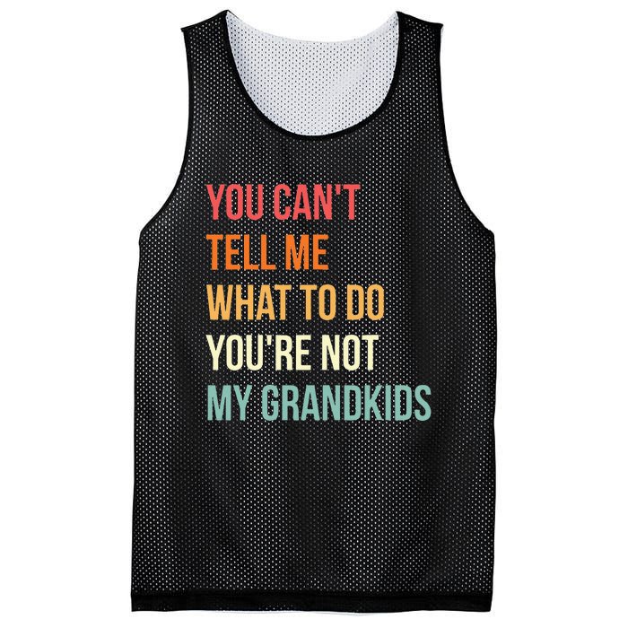 You Cant Tell Me What To Do Youre Not My Grandkids Vintage Mesh Reversible Basketball Jersey Tank