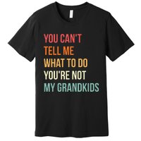 You Cant Tell Me What To Do Youre Not My Grandkids Vintage Premium T-Shirt