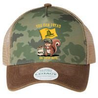 You Can Tread On These Nuts Patriotic Squirrel Funny Meme Legacy Tie Dye Trucker Hat