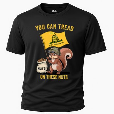 You Can Tread On These Nuts Patriotic Squirrel Funny Meme Performance Shirt