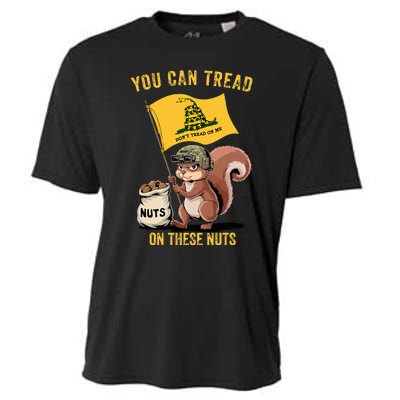 You Can Tread On These Nuts Patriotic Squirrel Funny Meme Cooling Performance Crew T-Shirt